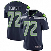 Nike Seattle Seahawks #72 Michael Bennett Steel Blue Team Color NFL Vapor Untouchable Limited Jersey,baseball caps,new era cap wholesale,wholesale hats